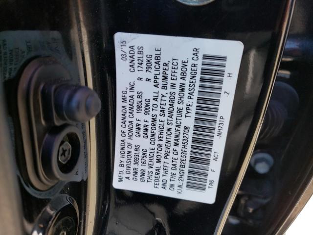 Photo 11 VIN: 2HGFB2E53FH532708 - HONDA CIVIC LX 