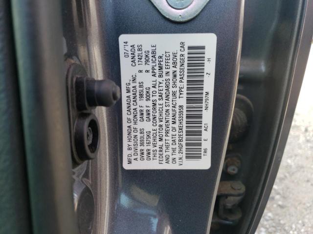 Photo 11 VIN: 2HGFB2E5XEH535958 - HONDA CIVIC LX 