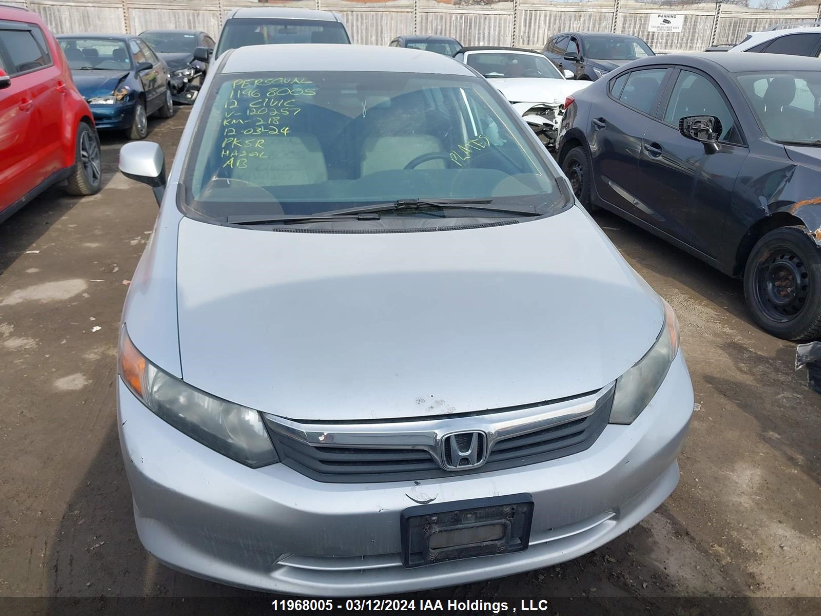 Photo 11 VIN: 2HGFB2F45CH120257 - HONDA CIVIC 