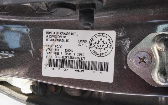 Photo 11 VIN: 2HGFB2F45DH008379 - HONDA CIVIC LX 