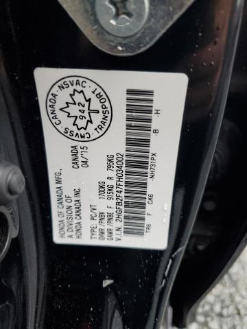 Photo 12 VIN: 2HGFB2F47FH034002 - HONDA CIVIC LX 