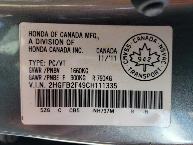 Photo 13 VIN: 2HGFB2F49CH111335 - HONDA CIVIC 