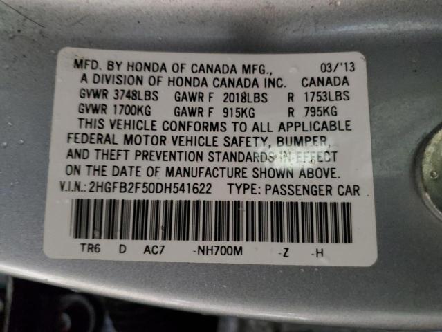 Photo 11 VIN: 2HGFB2F50DH541622 - HONDA CIVIC 