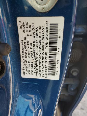 Photo 11 VIN: 2HGFB2F50EH511621 - HONDA CIVIC LX 