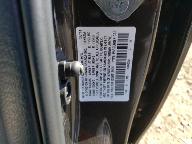 Photo 9 VIN: 2HGFB2F50EH517905 - HONDA CIVIC SEDAN 