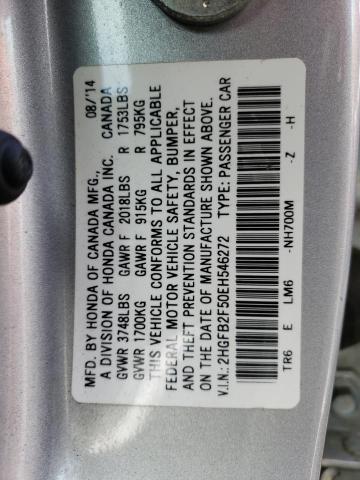 Photo 12 VIN: 2HGFB2F50EH546272 - HONDA CIVIC LX 