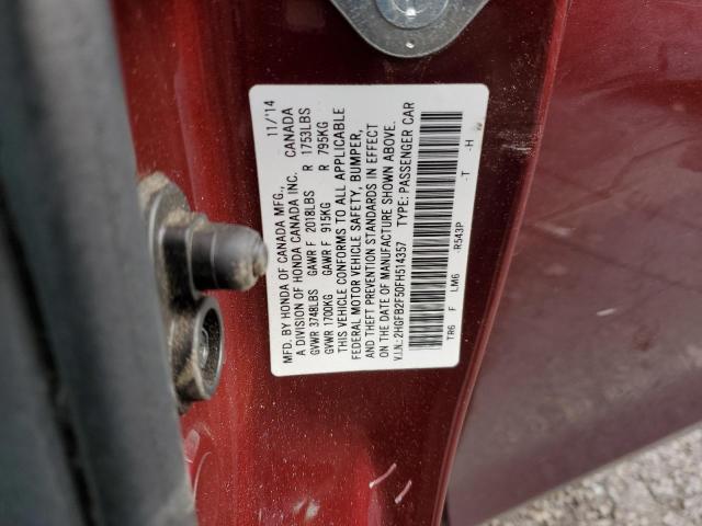 Photo 12 VIN: 2HGFB2F50FH514357 - HONDA CIVIC LX 