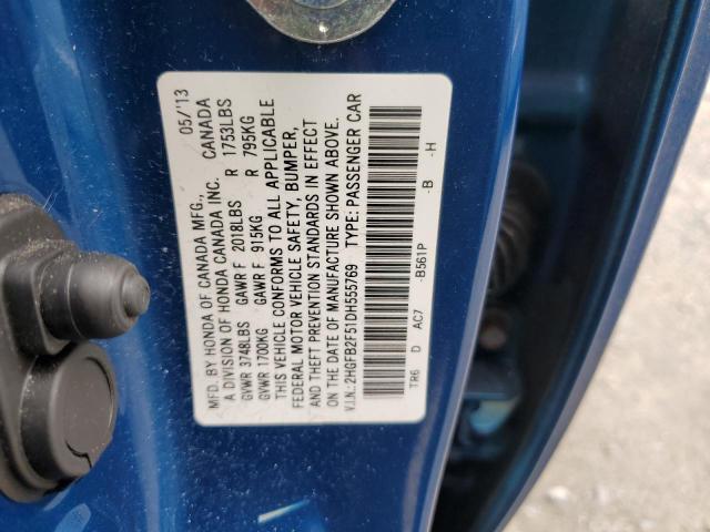 Photo 11 VIN: 2HGFB2F51DH555769 - HONDA CIVIC 