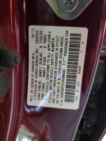 Photo 11 VIN: 2HGFB2F51DH584060 - HONDA CIVIC 