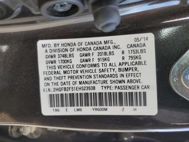 Photo 11 VIN: 2HGFB2F51EH523938 - HONDA CIVIC 