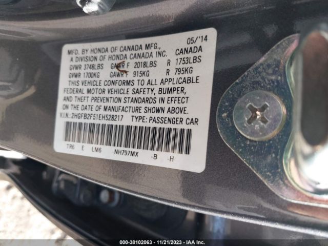 Photo 8 VIN: 2HGFB2F51EH528217 - HONDA CIVIC 