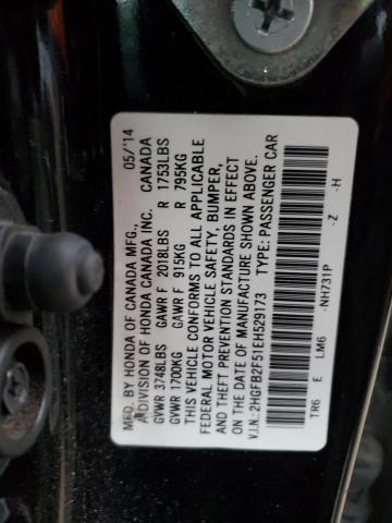 Photo 12 VIN: 2HGFB2F51EH529173 - HONDA CIVIC LX 