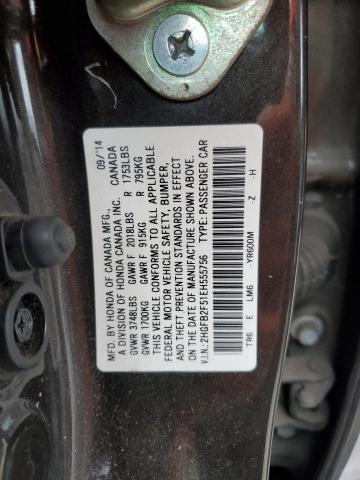 Photo 12 VIN: 2HGFB2F51EH555756 - HONDA CIVIC LX 