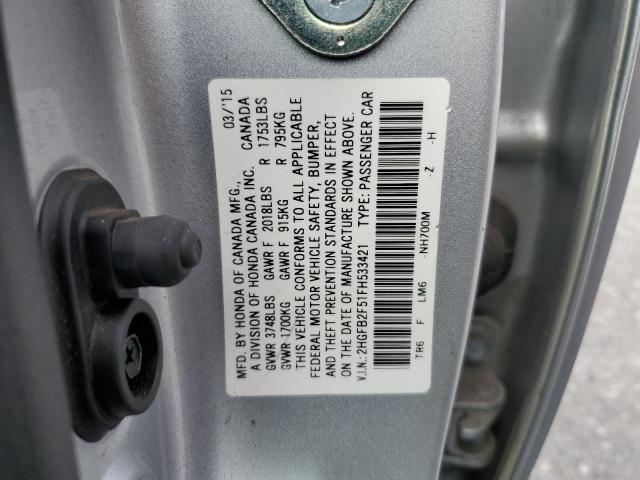 Photo 11 VIN: 2HGFB2F51FH533421 - HONDA CIVIC LX 