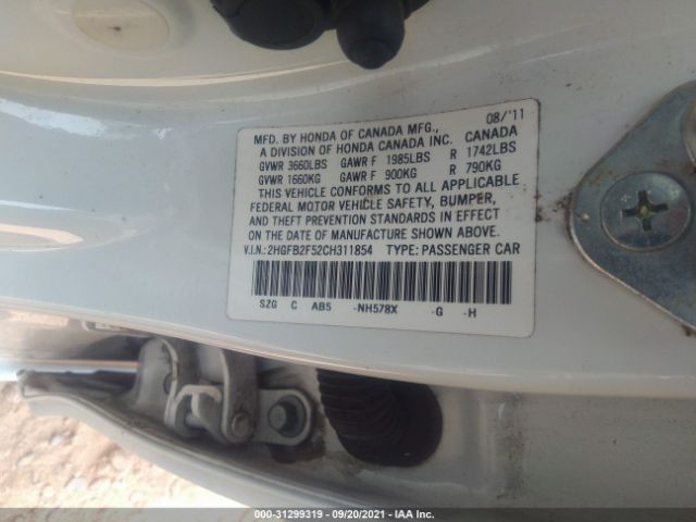 Photo 8 VIN: 2HGFB2F52CH311854 - HONDA CIVIC SDN 