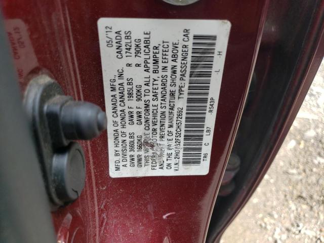 Photo 11 VIN: 2HGFB2F52CH572692 - HONDA CIVIC LX 