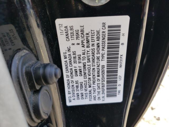 Photo 12 VIN: 2HGFB2F52DH509769 - HONDA CIVIC LX 