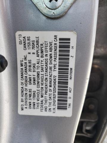 Photo 11 VIN: 2HGFB2F52DH540472 - HONDA CIVIC 