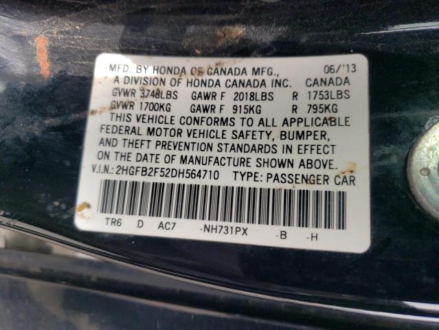 Photo 11 VIN: 2HGFB2F52DH564710 - HONDA CIVIC LX 