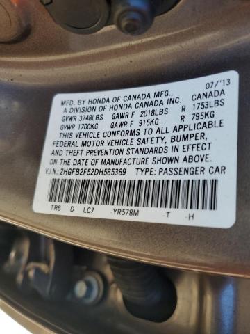 Photo 12 VIN: 2HGFB2F52DH565369 - HONDA CIVIC 