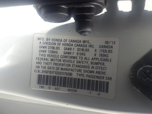 Photo 9 VIN: 2HGFB2F52DH579286 - HONDA CIVIC LX 