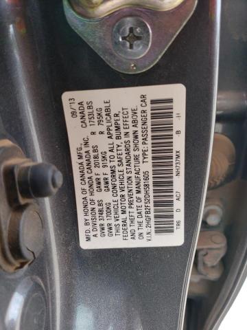 Photo 11 VIN: 2HGFB2F52DH581605 - HONDA CIVIC LX 