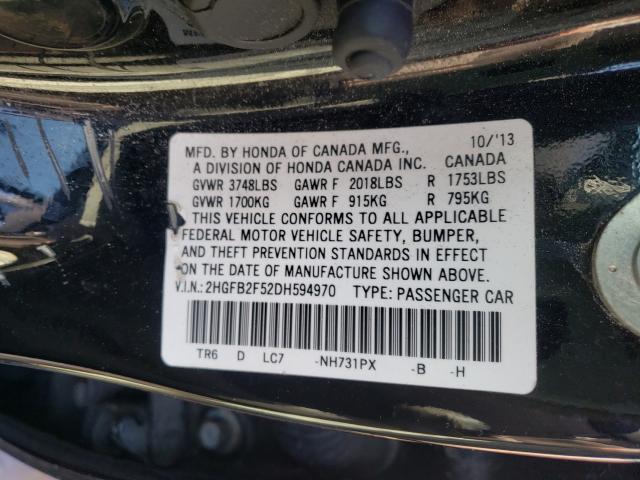 Photo 9 VIN: 2HGFB2F52DH594970 - HONDA CIVIC LX 