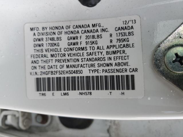 Photo 11 VIN: 2HGFB2F52EH504850 - HONDA CIVIC 