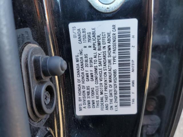 Photo 11 VIN: 2HGFB2F52FH524985 - HONDA CIVIC LX 