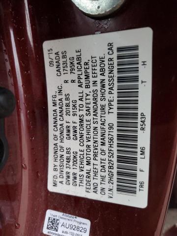 Photo 11 VIN: 2HGFB2F52FH567190 - HONDA CIVIC 