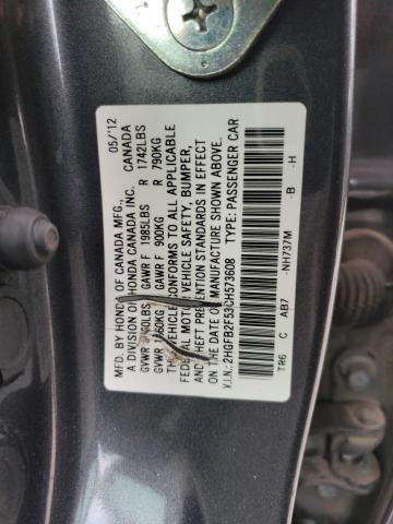 Photo 11 VIN: 2HGFB2F53CH573608 - HONDA CIVIC LX 