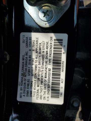 Photo 11 VIN: 2HGFB2F53DH553182 - HONDA CIVIC LX 