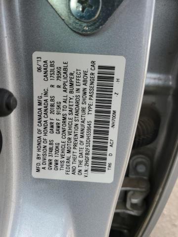 Photo 11 VIN: 2HGFB2F53DH559645 - HONDA CIVIC 