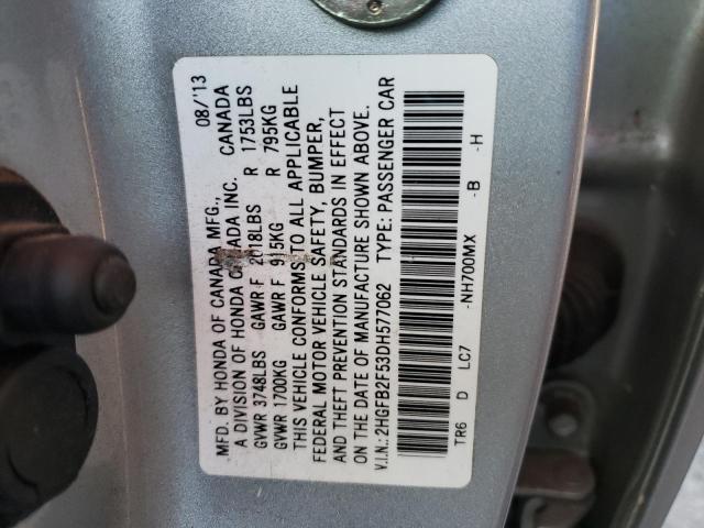 Photo 11 VIN: 2HGFB2F53DH577062 - HONDA CIVIC 