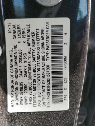 Photo 12 VIN: 2HGFB2F53DH587560 - HONDA CIVIC 