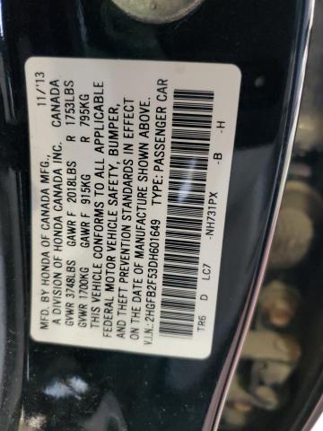 Photo 11 VIN: 2HGFB2F53DH601649 - HONDA CIVIC LX 