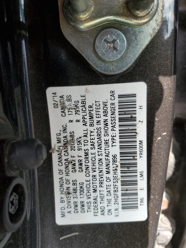 Photo 11 VIN: 2HGFB2F53EH517896 - HONDA CIVIC 