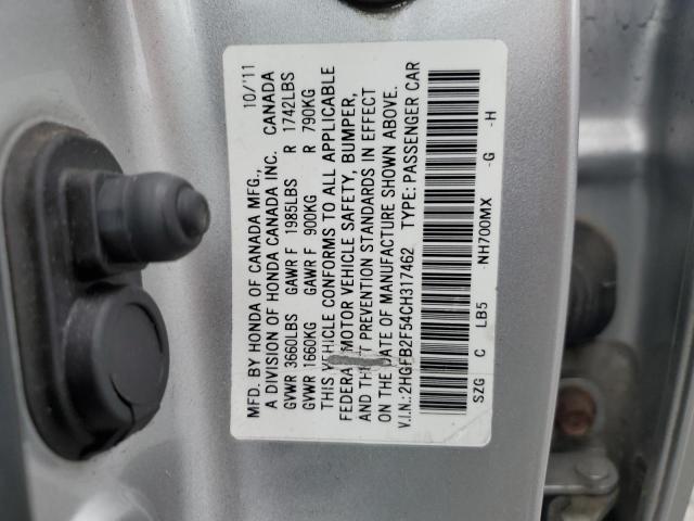 Photo 11 VIN: 2HGFB2F54CH317462 - HONDA CIVIC 