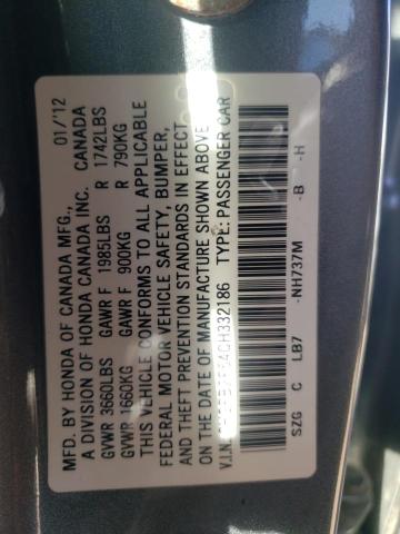 Photo 11 VIN: 2HGFB2F54CH332186 - HONDA CIVIC LX 