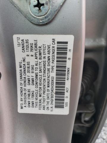 Photo 11 VIN: 2HGFB2F54DH300453 - HONDA CIVIC 