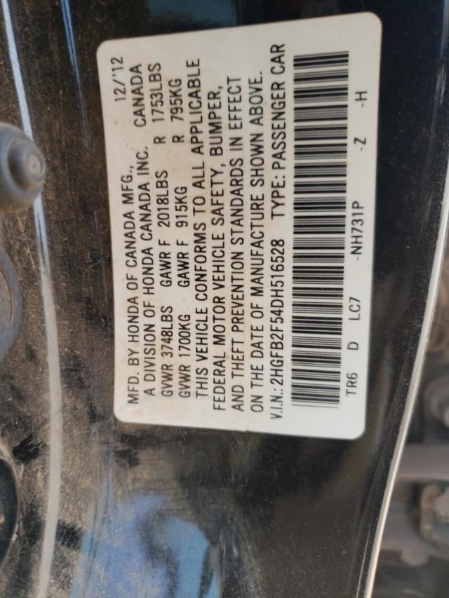 Photo 9 VIN: 2HGFB2F54DH516528 - HONDA CIVIC LX 