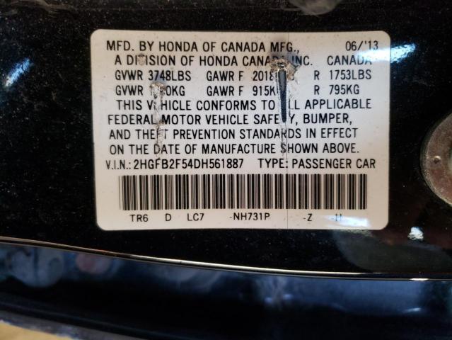 Photo 11 VIN: 2HGFB2F54DH561887 - HONDA CIVIC LX 