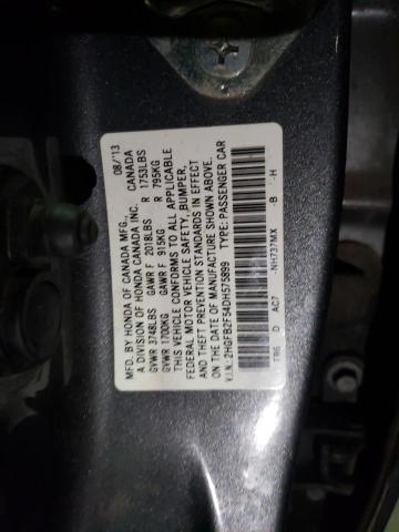 Photo 9 VIN: 2HGFB2F54DH575899 - HONDA CIVIC LX 