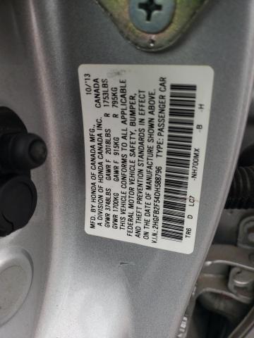 Photo 11 VIN: 2HGFB2F54DH588796 - HONDA CIVIC 