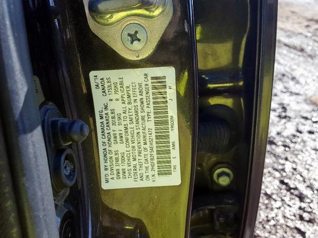 Photo 9 VIN: 2HGFB2F54EH521472 - HONDA CIVIC LX 