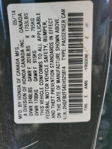 Photo 12 VIN: 2HGFB2F54EH525814 - HONDA CIVIC 