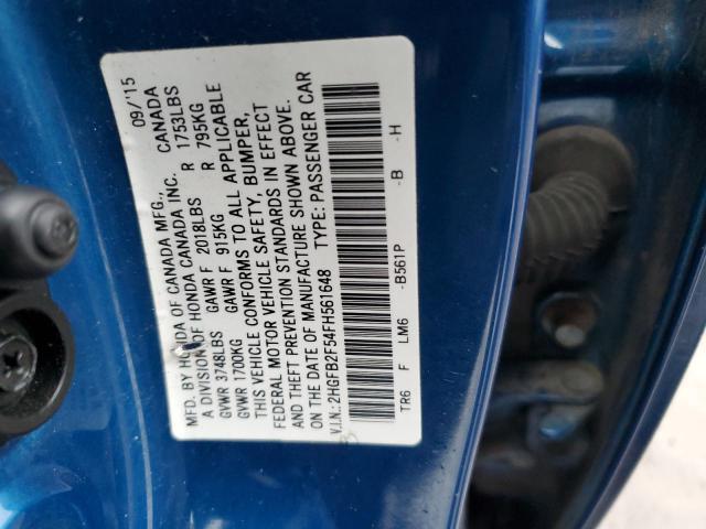 Photo 11 VIN: 2HGFB2F54FH561648 - HONDA CIVIC 