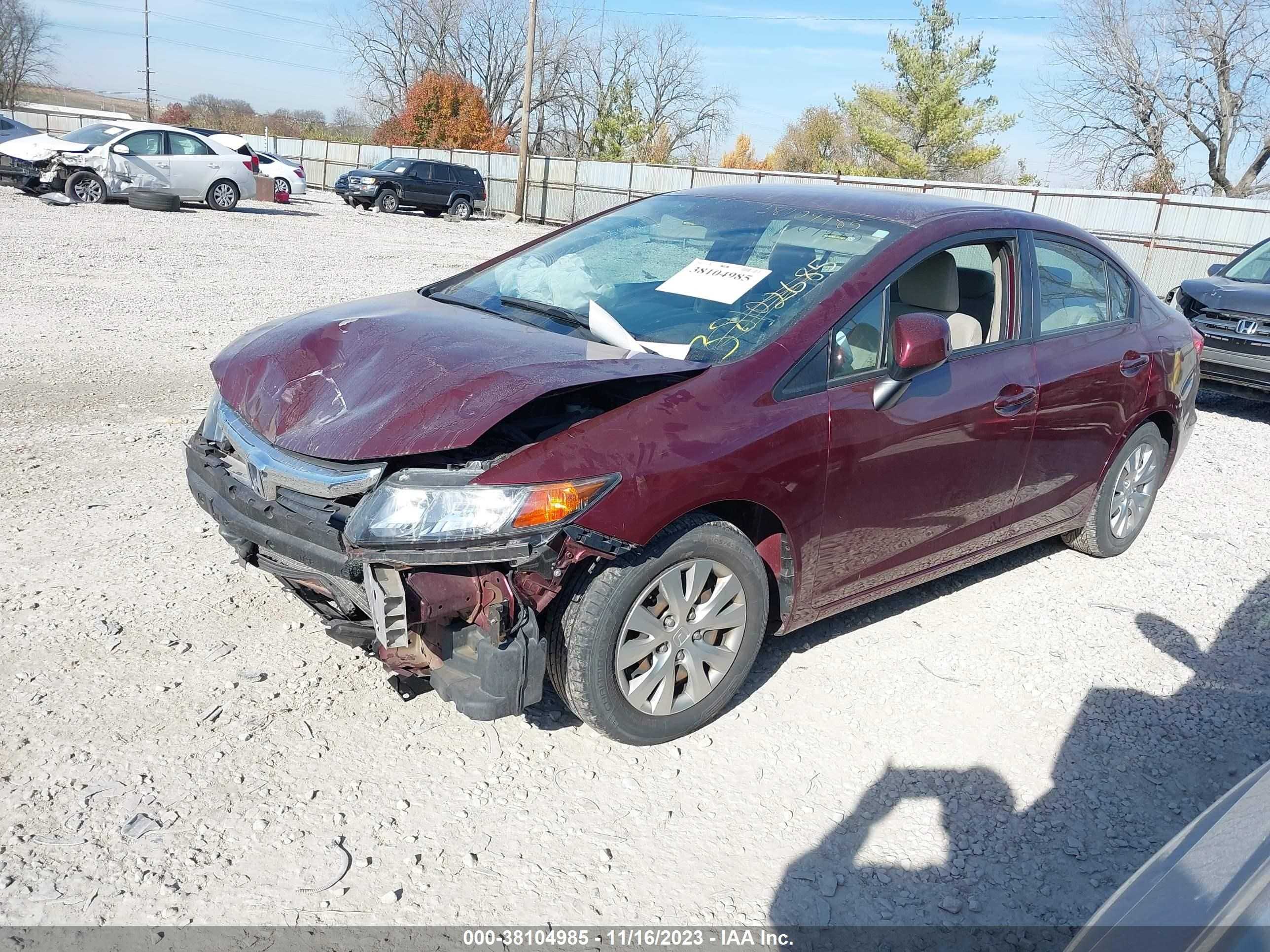 Photo 1 VIN: 2HGFB2F55CH572685 - HONDA CIVIC 