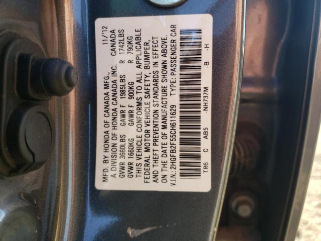 Photo 11 VIN: 2HGFB2F55CH611629 - HONDA CIVIC LX 