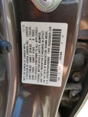 Photo 11 VIN: 2HGFB2F55DH509992 - HONDA CIVIC LX 